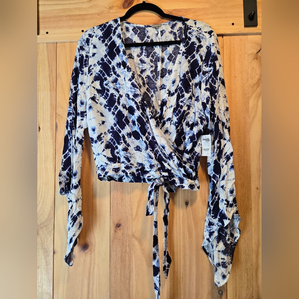 Charlotte Russe White Wrap Top